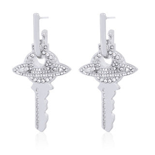 Vivienne Westwood Eye of Horus ear studs key earrings punk
