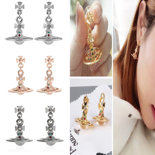 Vivienne Westwood 8MM three-dimensional ball earrings punk temperament earrings