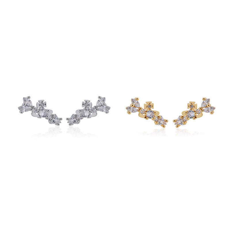 Vivienne Westwood arrow stud earrings for women, small, exquisite and high-grade, all-matching