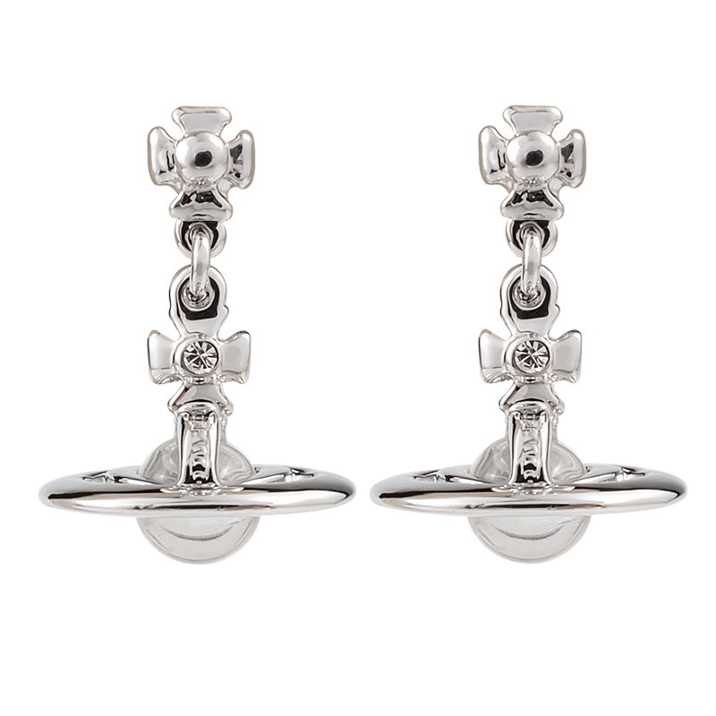 Vivienne Westwood 6MM orb lettering glass bead earring