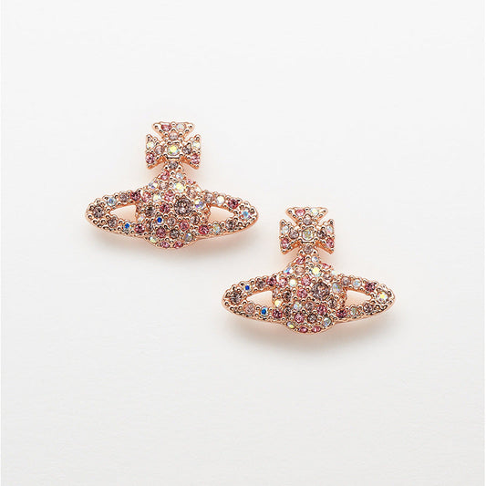 Vivienne Westwood GRACE Rose Gold full diamond earrings premium