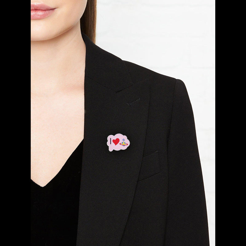 Vivienne Westwood rainbow clouds brooch personalized minority sweet