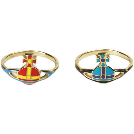 Vivienne Westwood open all-match color matching punk couple