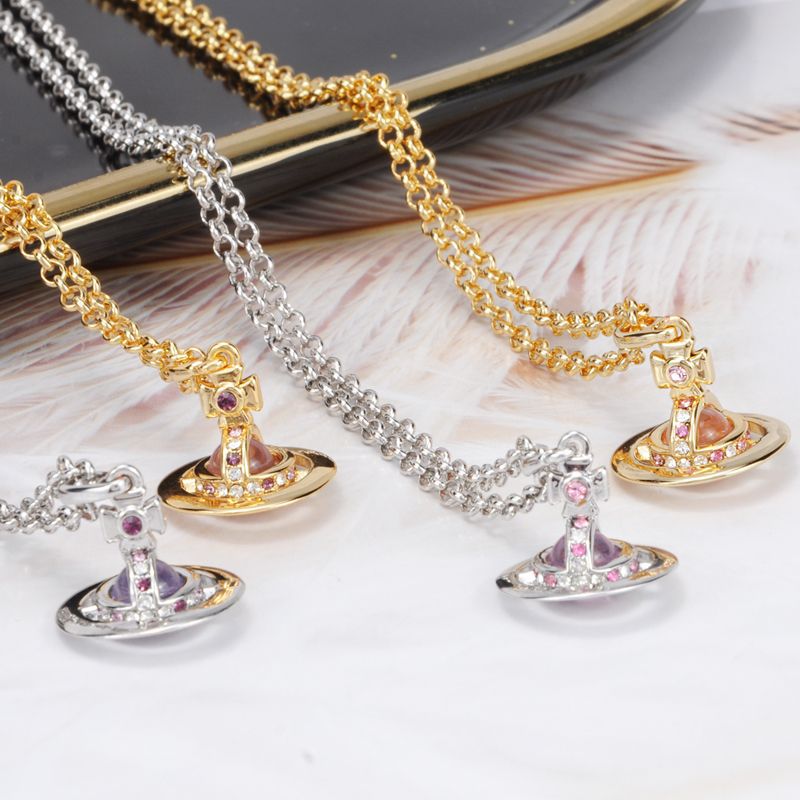 Vivienne Westwood 6mm mini three-dimensional necklace punk accessories
