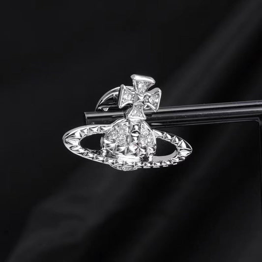 Vivienne Westwood full diamond paint punk mini delicate collar brooch exquisite