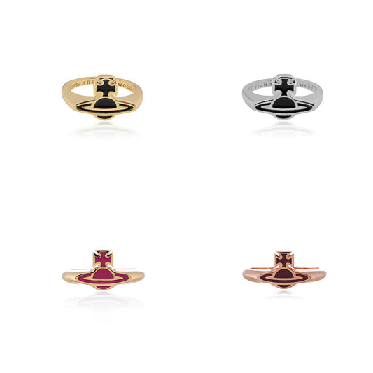 Vivienne Westwood simple paint ring European and American punk versatile fashion