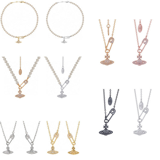 Vivienne Westwood multi-version pin series necklace
