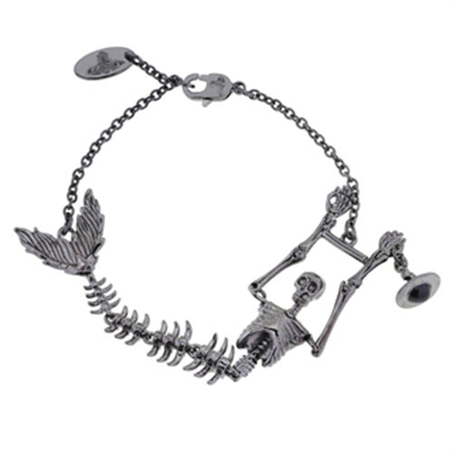 Vivienne Westwood people Fishbone skull series bracelet unique punk style