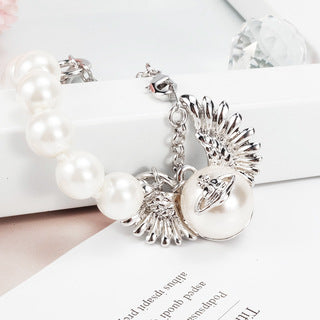 Vivienne Westwood large and small pearls wings Paw bracelet niche European and American punk fashion