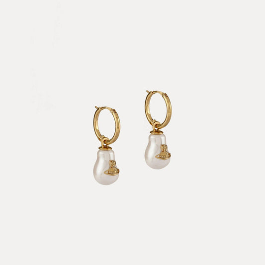 Vivienne Westwood gourd pearl earrings for women ins little red book recommendation