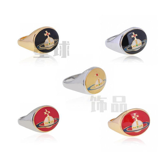 Vivienne Westwood enamel buckle ring