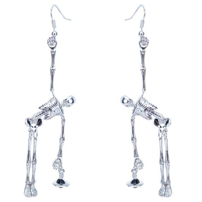 Vivienne Westwood skull Fishbone series earrings personalized minority tide