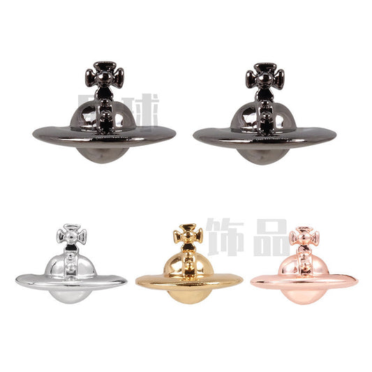 Vivienne Westwood 3D rose gold and silver gun black four-color semi-glossy