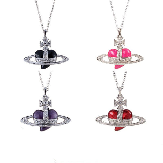 Vivienne Westwood large Love necklace pendant couple ins high sense