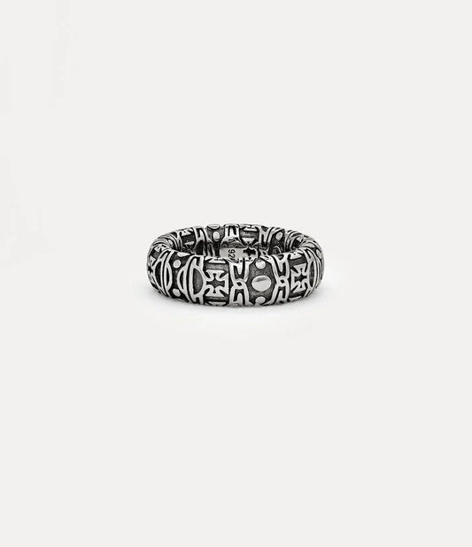 Vivienne Westwood ATILLA three-dimensional embossed ring