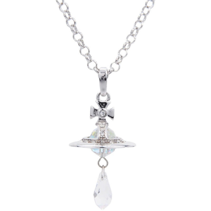 Vivienne Westwood Austrian crystal element three-dimensional pendant necklace advanced