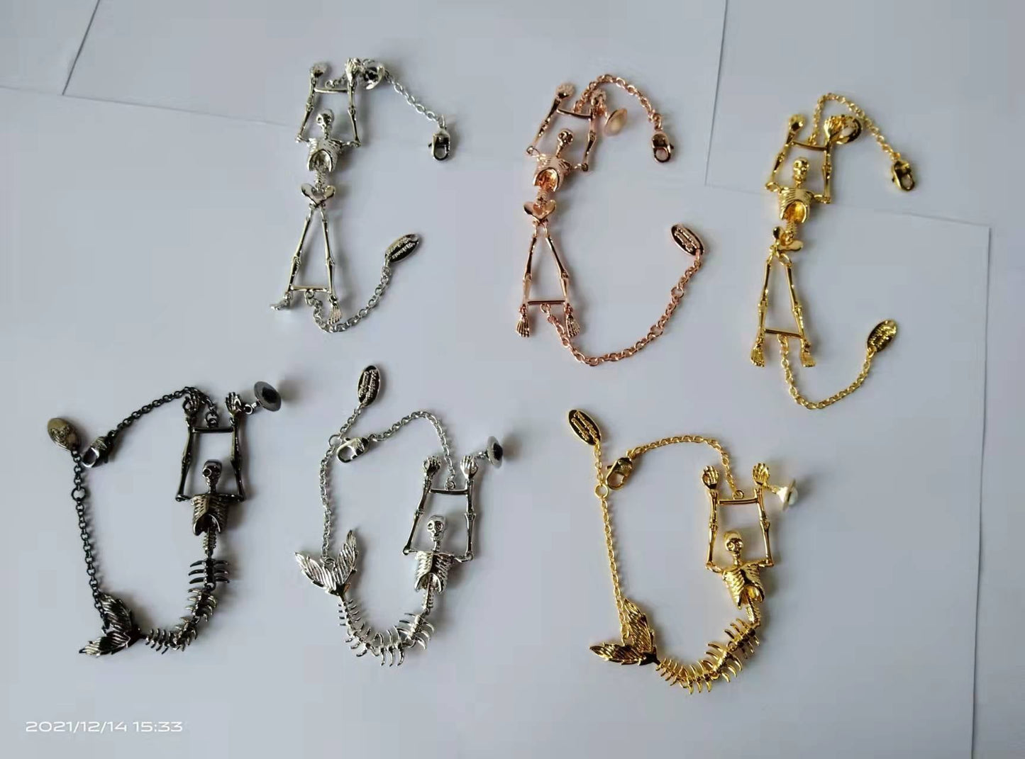 Vivienne Westwood people Fishbone skull series bracelet unique punk style