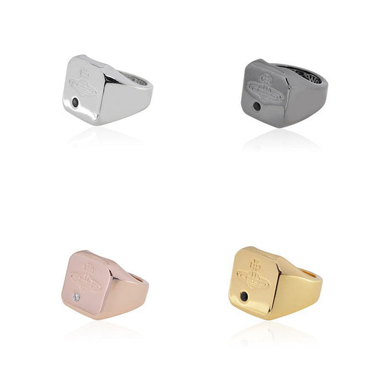 Vivienne Westwood multicolor couple carved stamp ring