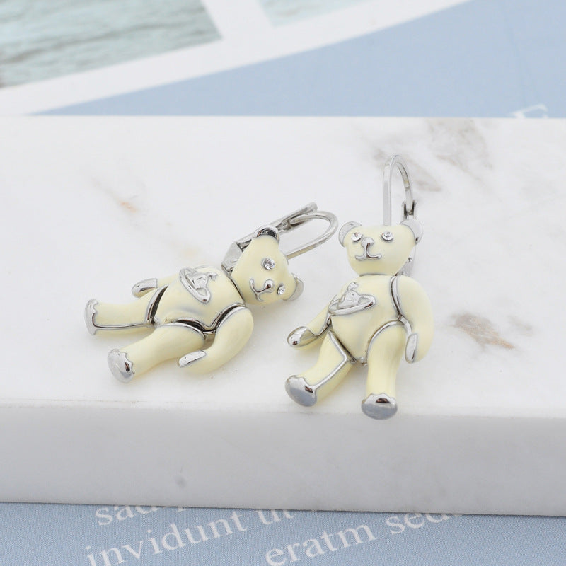 Vivienne Westwood vintage paint bear earrings movable joint
