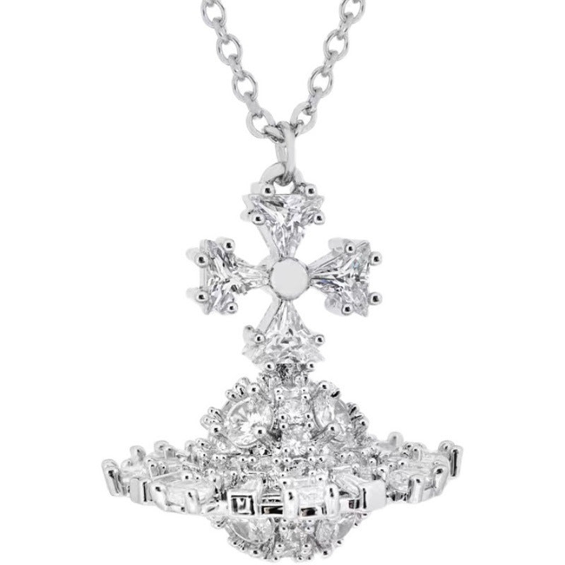 Vivienne Westwood three-dimensional special-shaped stone large sweater chain advanced