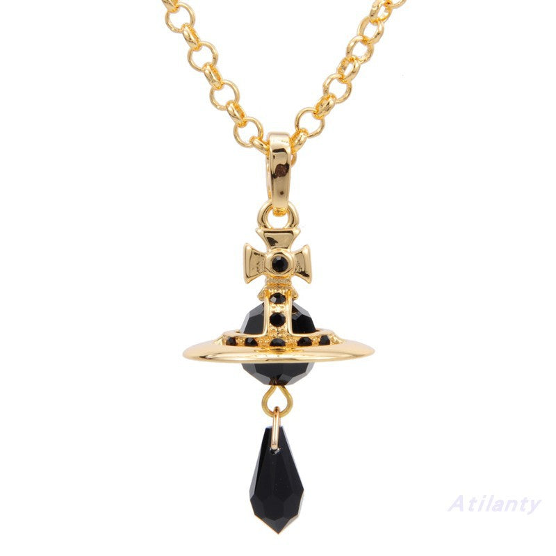 Vivienne Westwood Austrian crystal element three-dimensional pendant necklace advanced