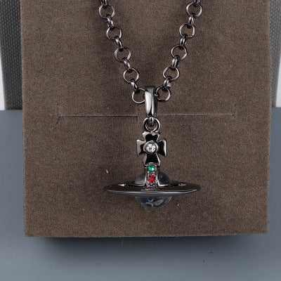 Vivienne Westwood small stereo micro glass bead necklace gold silver Black three colors