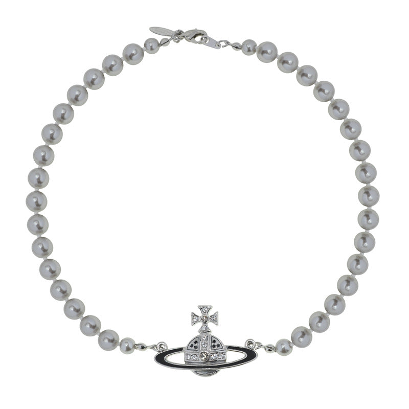 Vivienne Westwood classic single layer orb pearl necklace
