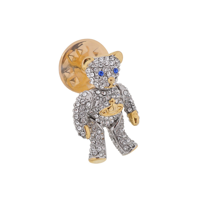 Vivienne Westwood TEDDY small activity bear collar pin ins high sense accessories