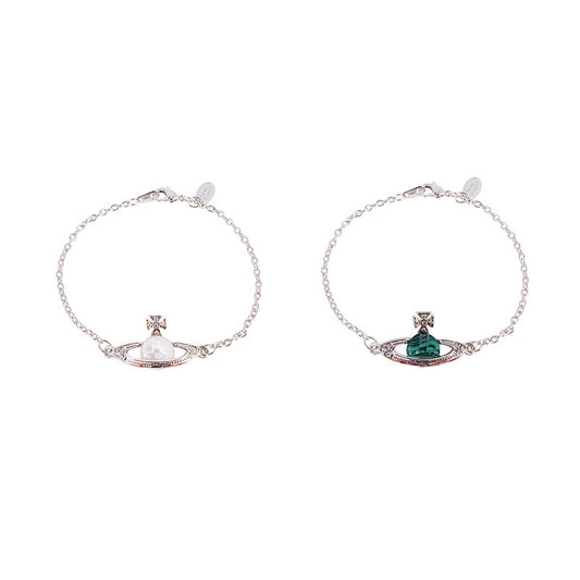 Vivienne Westwood White malachite bracelet Internet celebrity turquoise