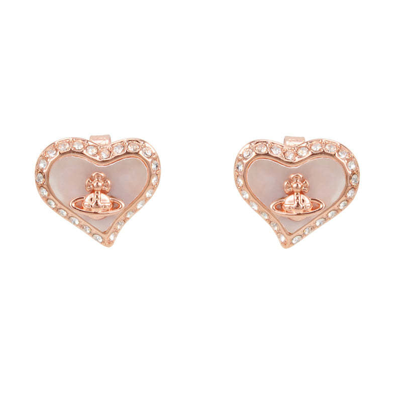 Vivienne Westwood love fritillary ear studs sweet style delicate earrings trendy