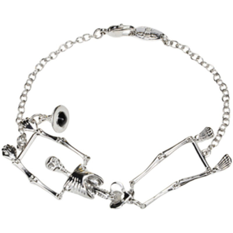 Vivienne Westwood people Fishbone skull series bracelet unique punk style