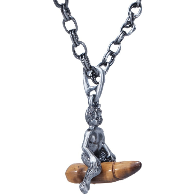 Vivienne Westwood little brother pendant necklace personality vintage club style
