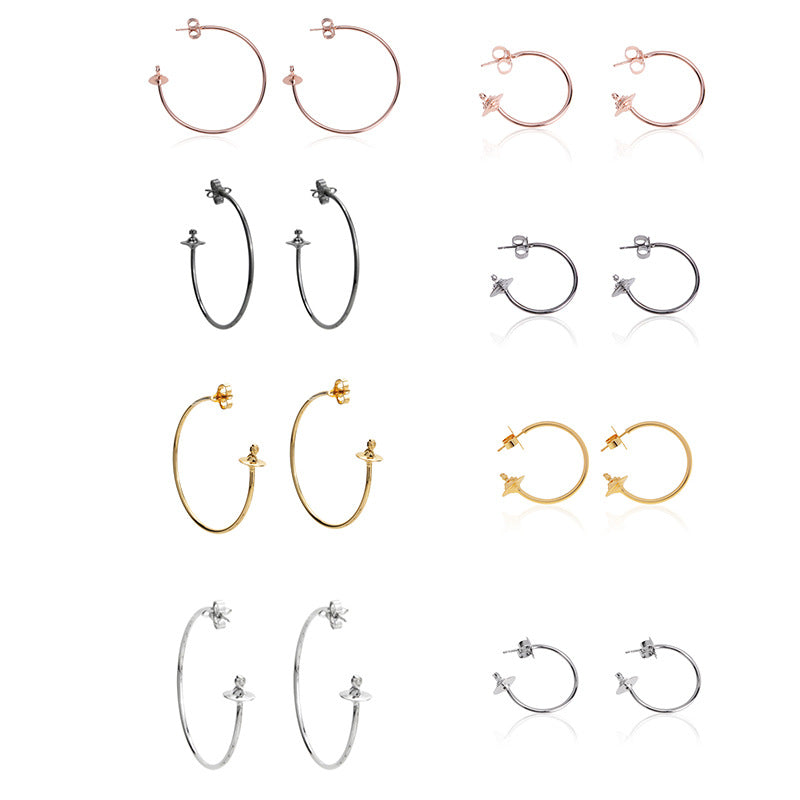 Vivienne Westwood ear ring series original European and American punk couple's earrings 2cm/4cm
