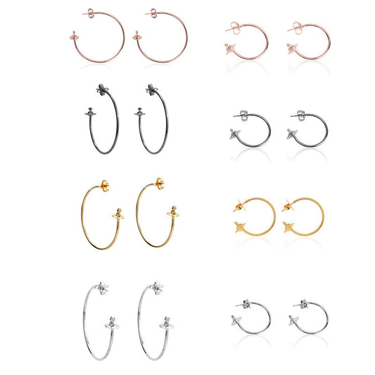 Vivienne Westwood ear ring series original European and American punk couple's earrings 2cm/4cm