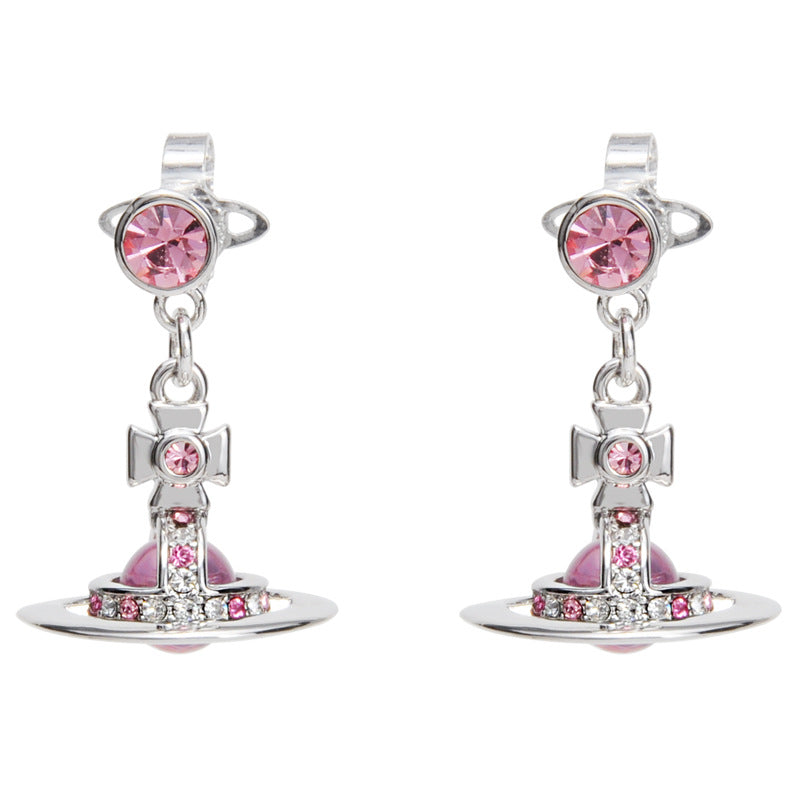 Vivienne Westwood 6MM orb lettering glass bead earring