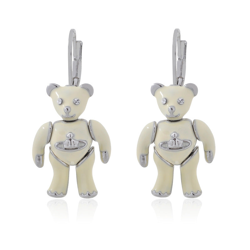 Vivienne Westwood vintage paint bear earrings movable joint