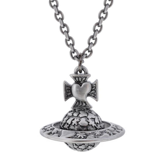 Vivienne Westwood Mayfair embossed heart-shaped three-dimensional necklace