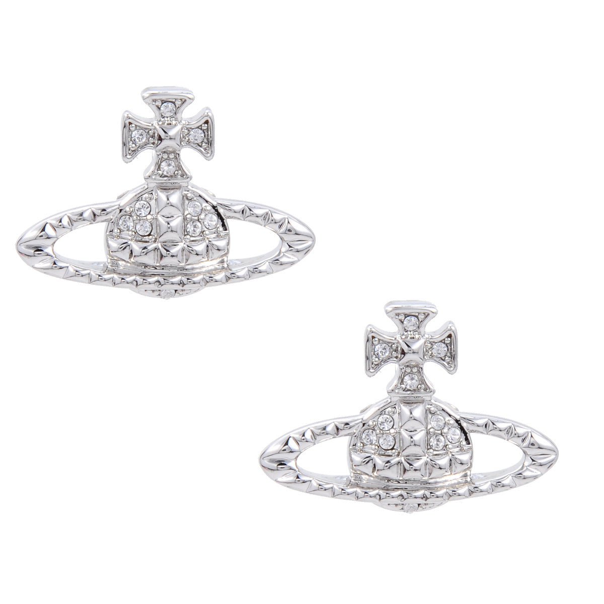 Vivienne Westwood European and American style rivet series stud earrings light luxury punk earrings