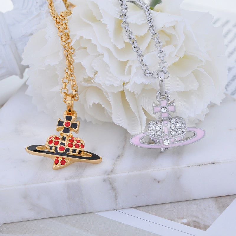 Vivienne Westwood small love pendant necklace ins high-grade all-matching