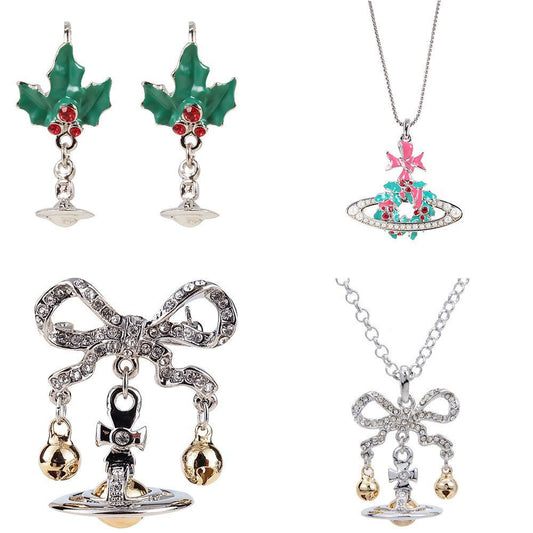 Vivienne Westwood Christmas limited series necklace pendant holiday gift ins