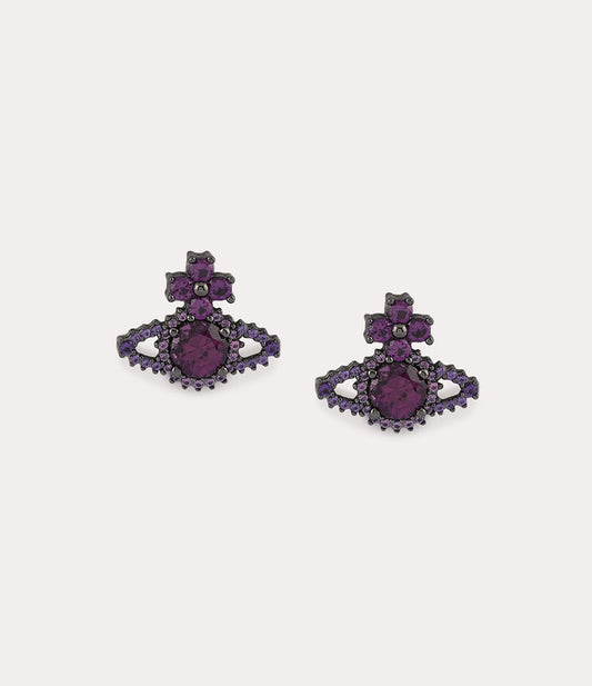 Vivienne Westwood rhinestone studs European and American high-grade light luxury earrings fashion