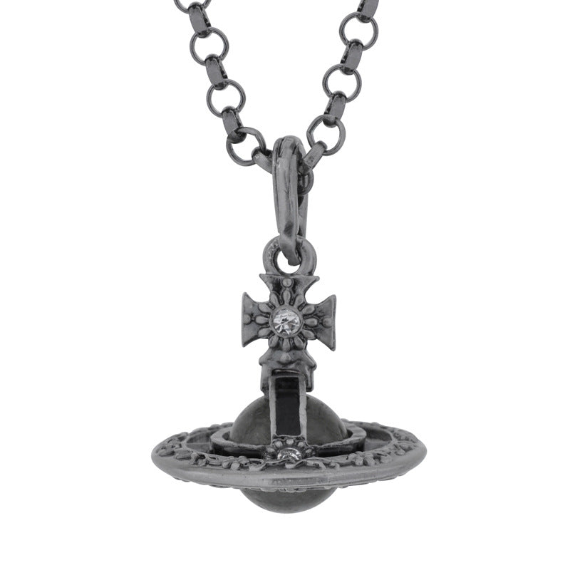 Vivienne Westwood Punk vintage engraving series personalized pendant necklace
