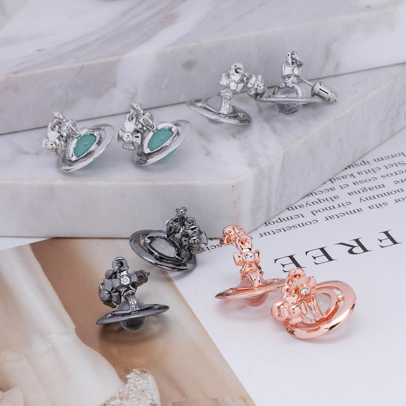Vivienne Westwood 6MM orb lettering glass bead earring