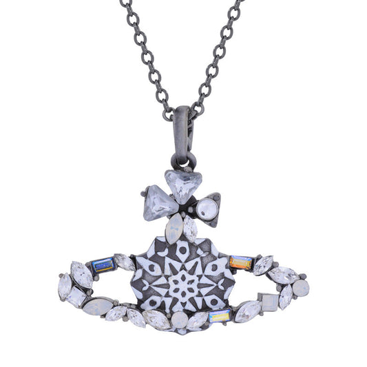 Vivienne Westwood snowflake carved pendant necklace personality European and American punk