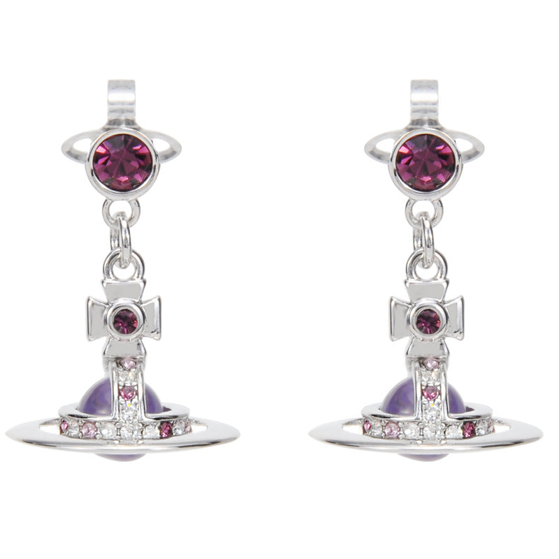 Vivienne Westwood 6MM orb lettering glass bead earring