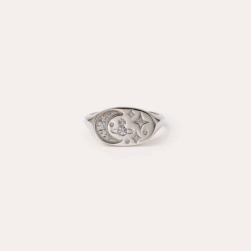 Vivienne Westwood star moon ring european and american personalized punk