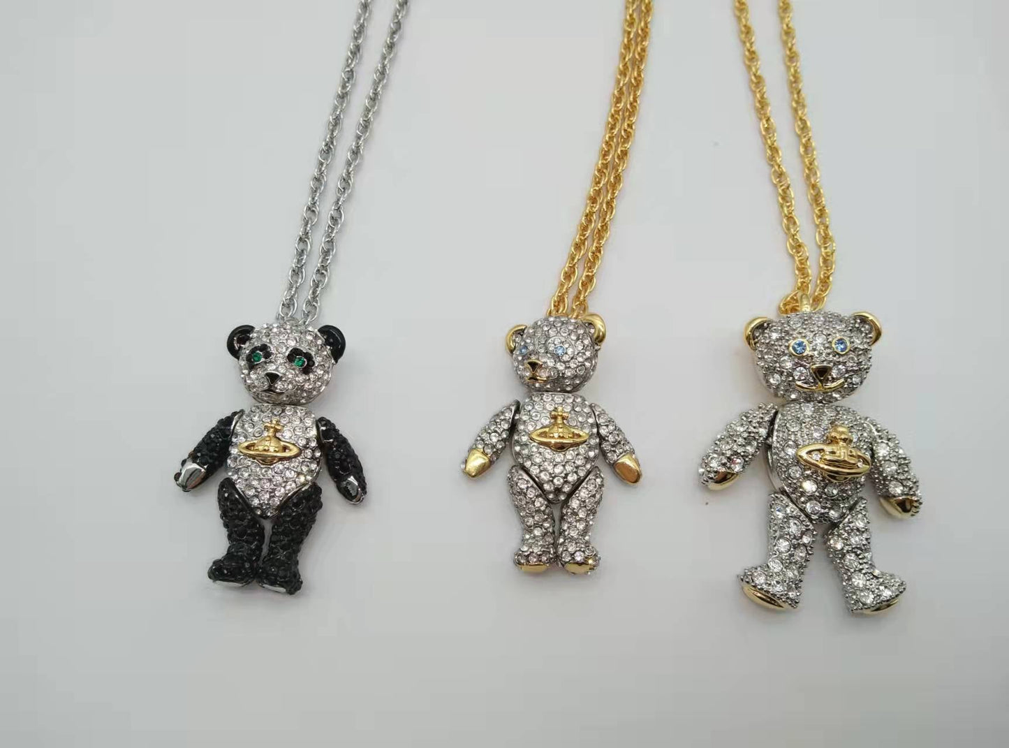 Vivienne Westwood full Diamond Bear pendant