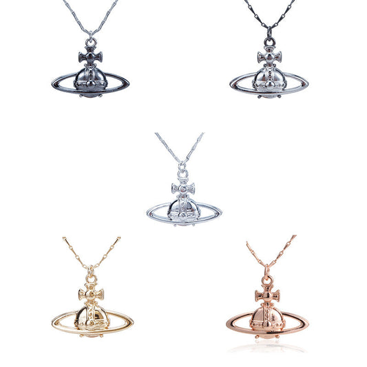 Vivienne Westwood front and rear two-color necklace niche European and American punk
