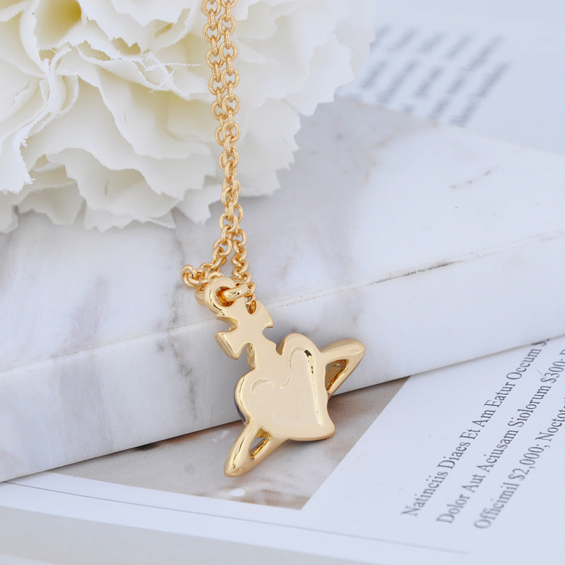 Vivienne Westwood paint love heart series pendant necklace