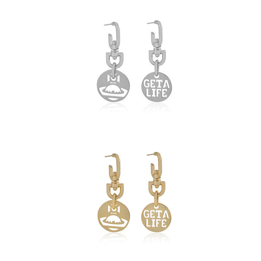 Vivienne Westwood hollow brand earrings personality European and American punk